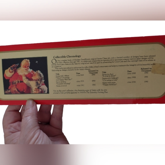 Coca Cola trim a tree collection of 4 Santa ornaments. 1934 -1958 art - Picture 12 of 12